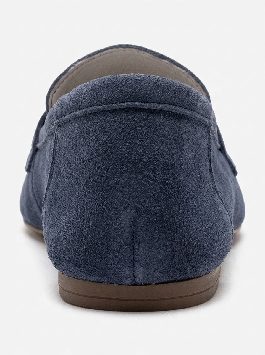Morne - Mocasín de cuero genuino azul marino (mujer)