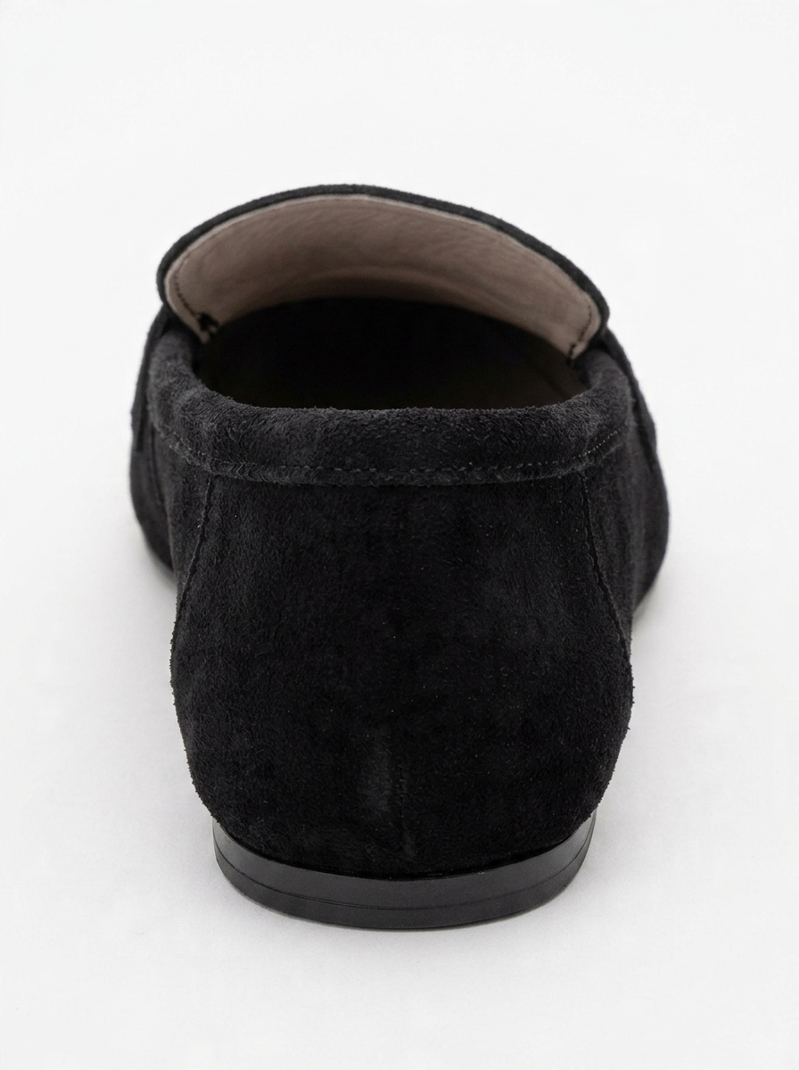Morne - Mocasines de cuero de ante negros