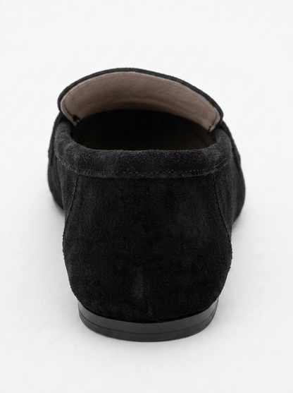 Morne - Mocasines de cuero de ante negros