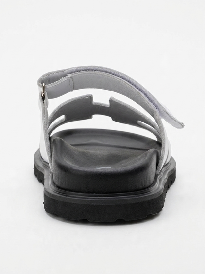 Morte - White Leather Slide Sandal (Women)
