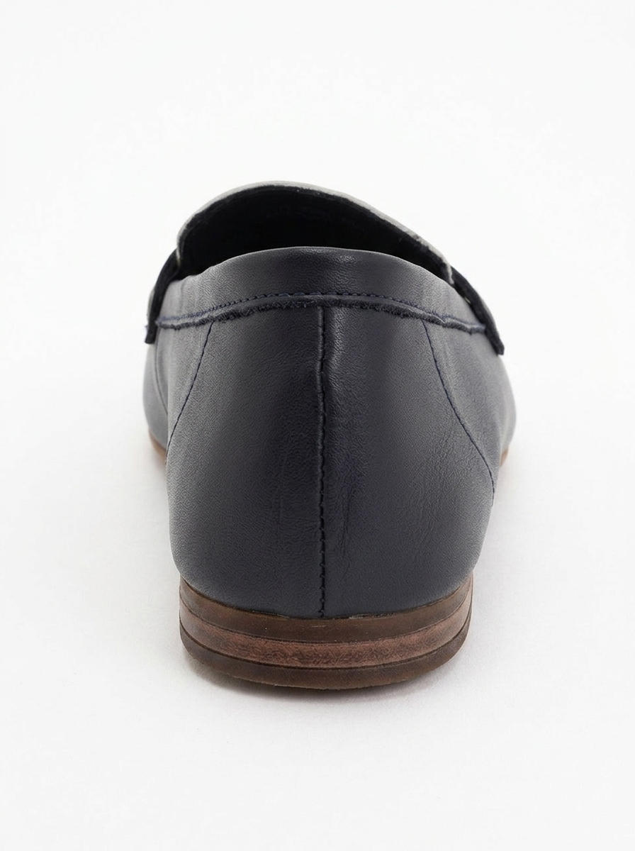Skye - Black White Leather Loafers (Women)