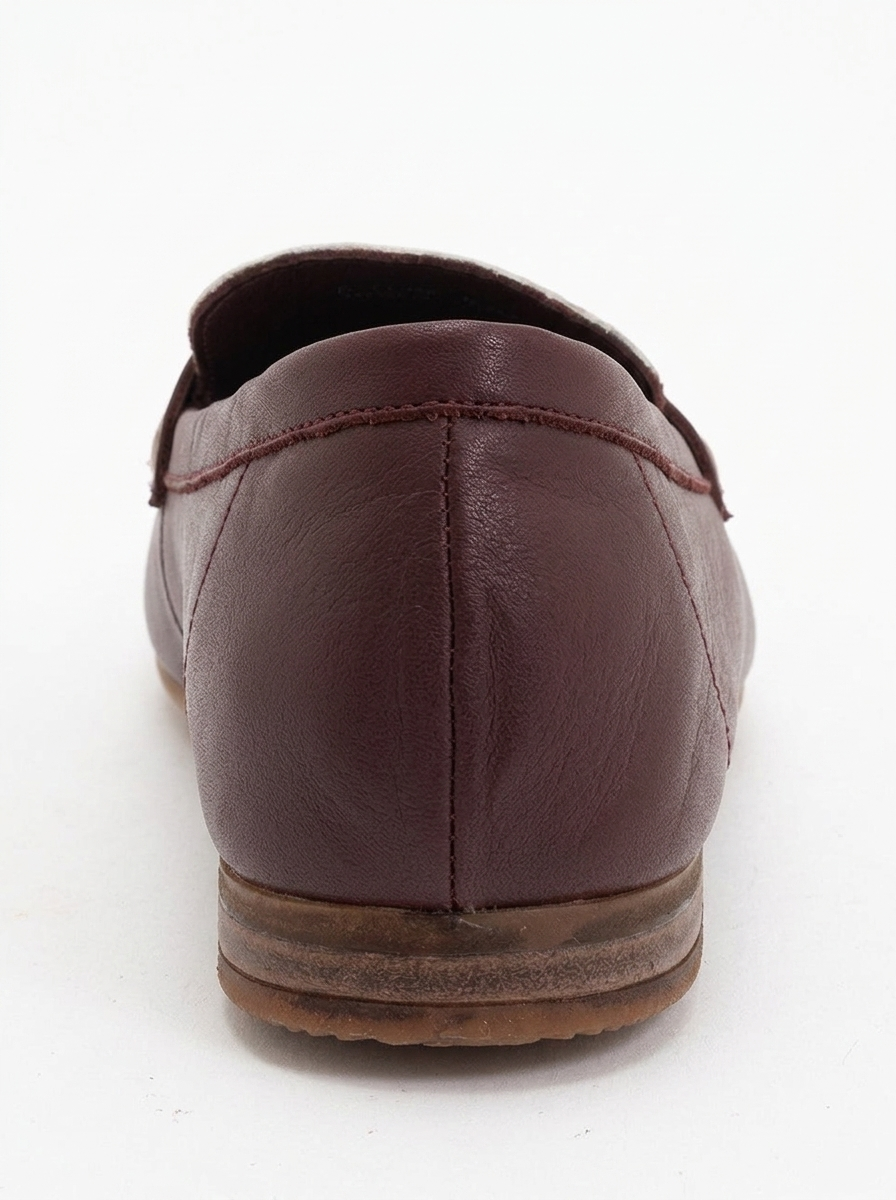 Skye - Brown White Leather Loafers (Women)
