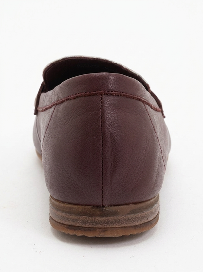 Skye - Brown White Leather Loafers (Women)