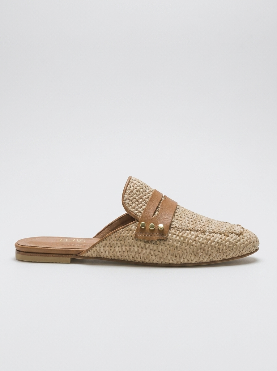Patrizia - Beige Leather Mule (Women)