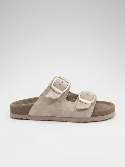 Ovesta - Beige Leather Slide Sandal (Women)