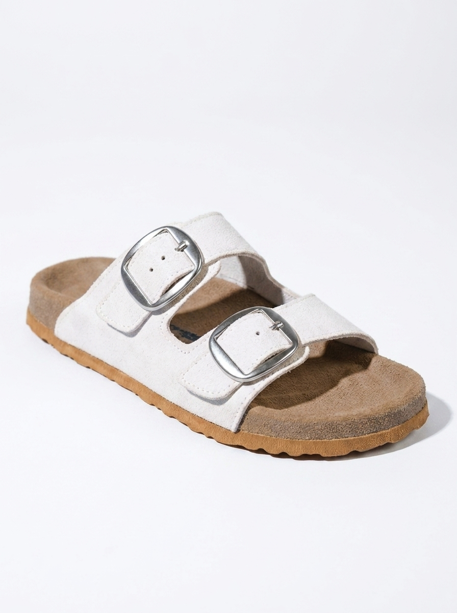 Ovesta - White Leather Slide Sandal (Women)