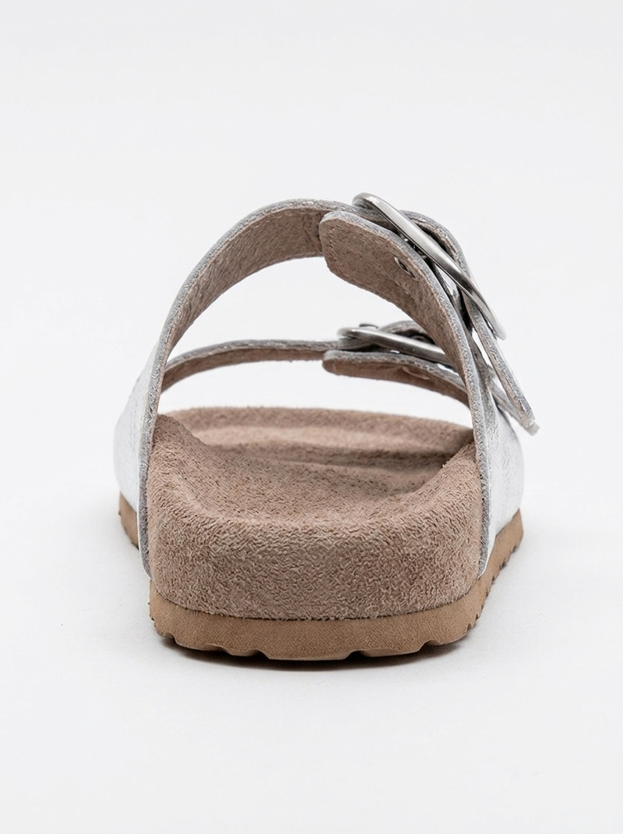 Ovesta - Silver Leather Slide Sandal (Women)
