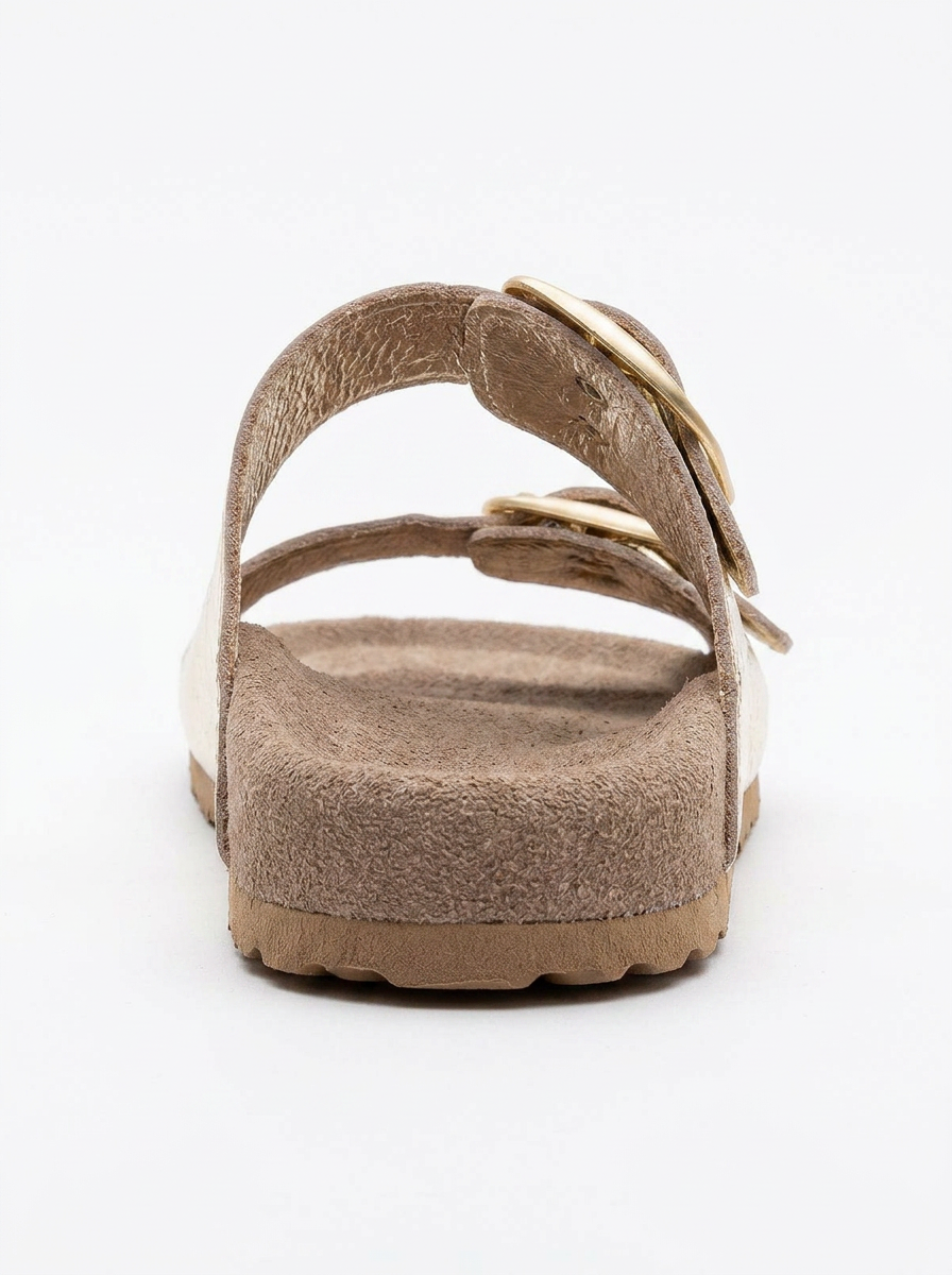 Ovesta - Gold Leather Slide Sandal (Women)