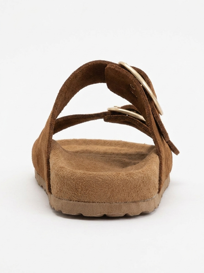 Ovesta - Cognac Brown Suede Leather Slide Sandal (Women)