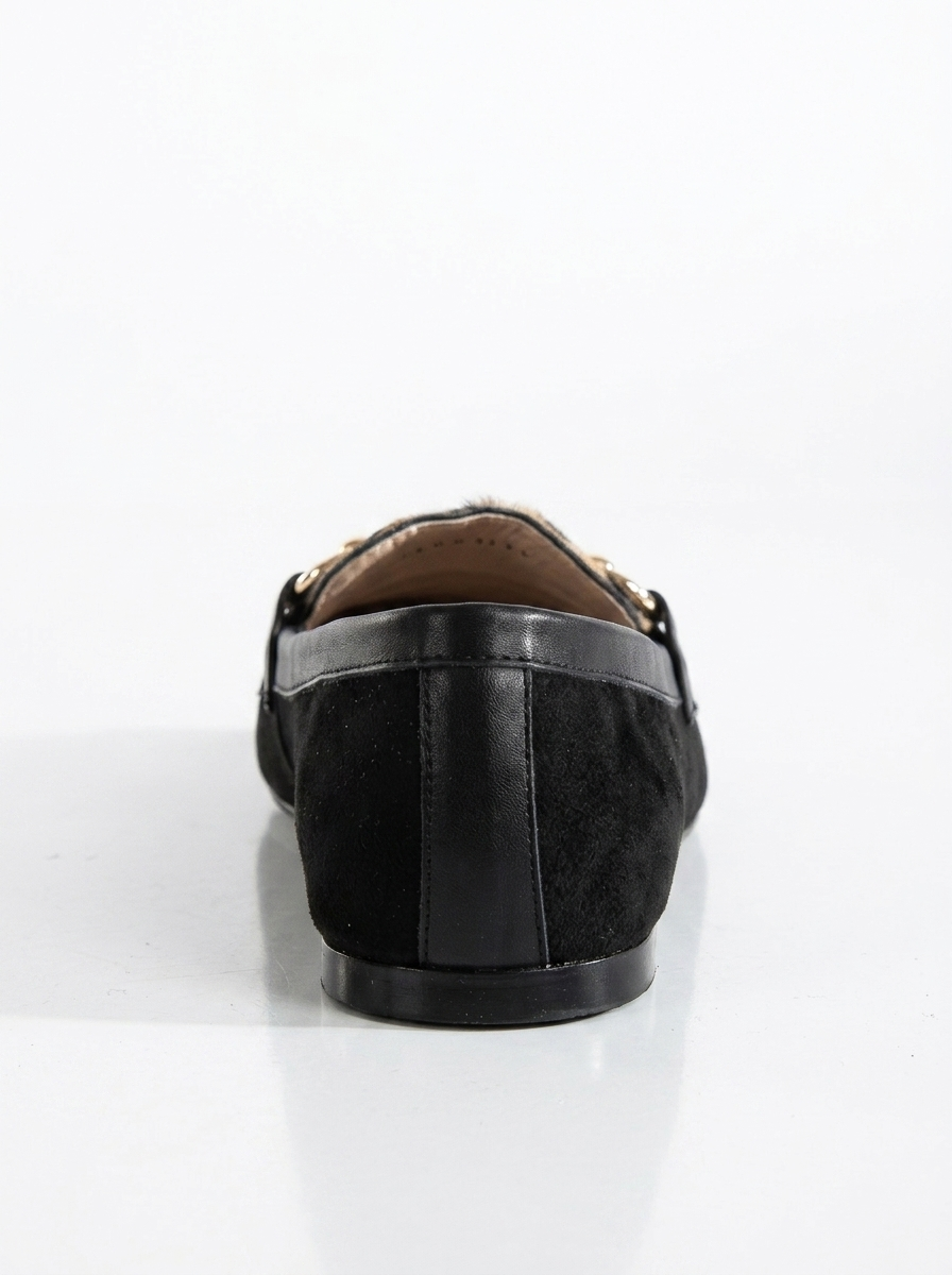Mabel - Black Suede Leather Loafers