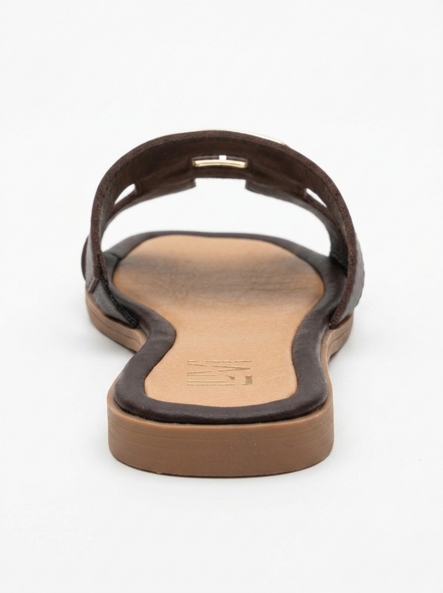 Millie - Brown Genuine Leather Buckle Mule (Women)
