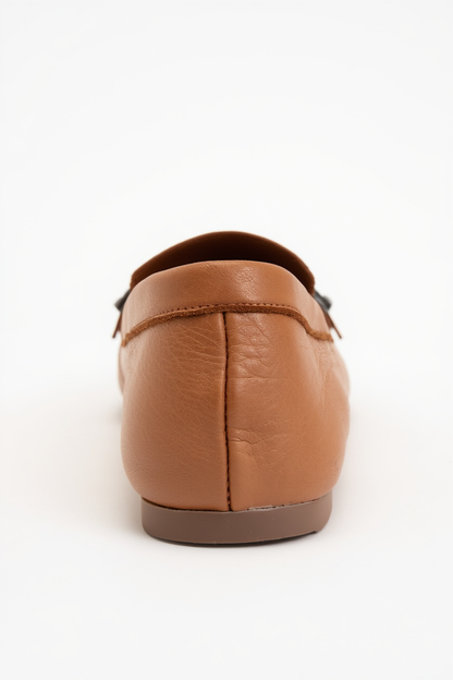 Periwinkle - Cognac Brown Leather Loafers (Women)