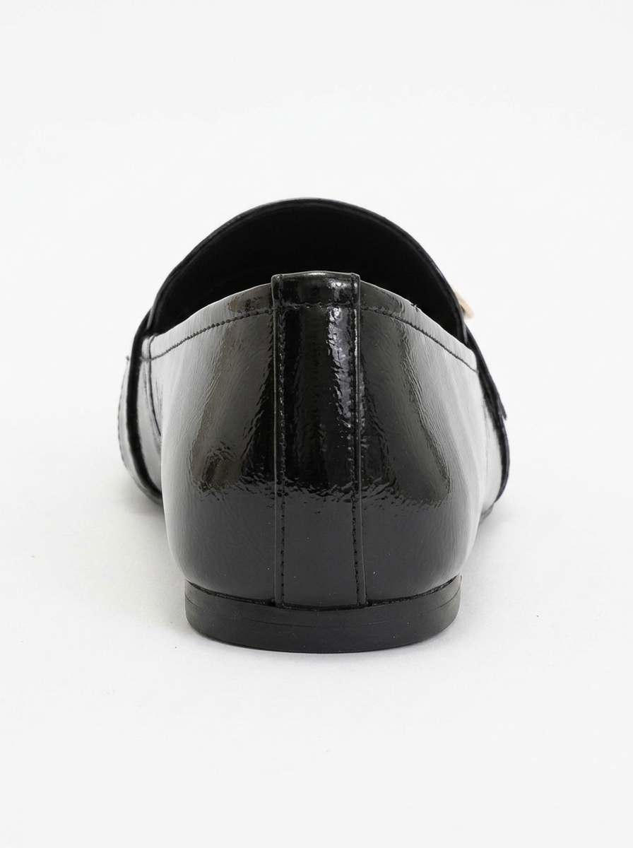 Zarina - Black Patent Pointed Toe Flats (Women)