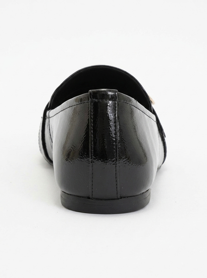 Zarina - Black Patent Pointed Toe Flats (Women)