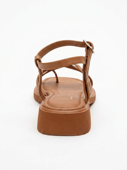 Antas - Sandalias de cuero coñac (Mujer)