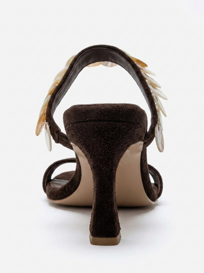 ARUND - Brown Genuine Leather Stiletto Heel Slide (Women)