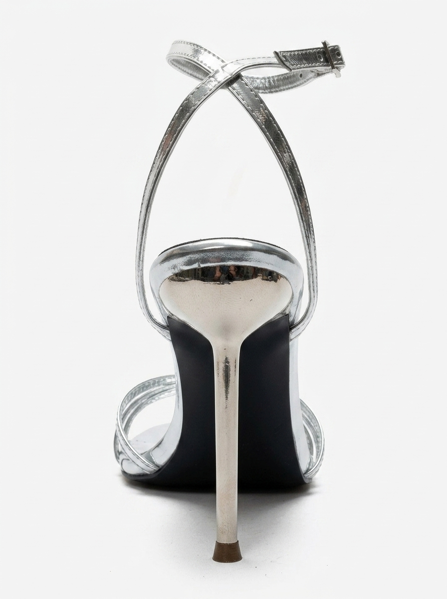 LORION - Silver Thin-Strap Stiletto Pump (Women)