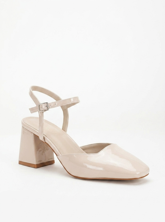 Kayla  - Beige Patent Pumps