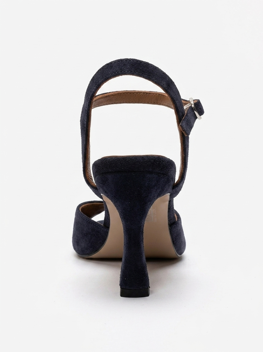 ELVIA - Navy Suede Genuine Leather Stiletto Heel Shoe (Women)