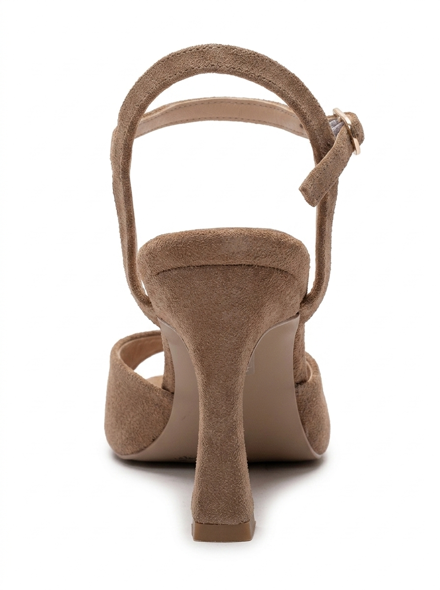 ELVIA - Taupe Genuine Leather Stiletto Pump (Women)