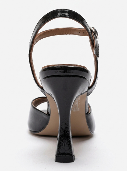 ELVIA - Black Genuine Leather Stiletto Pump (Women)