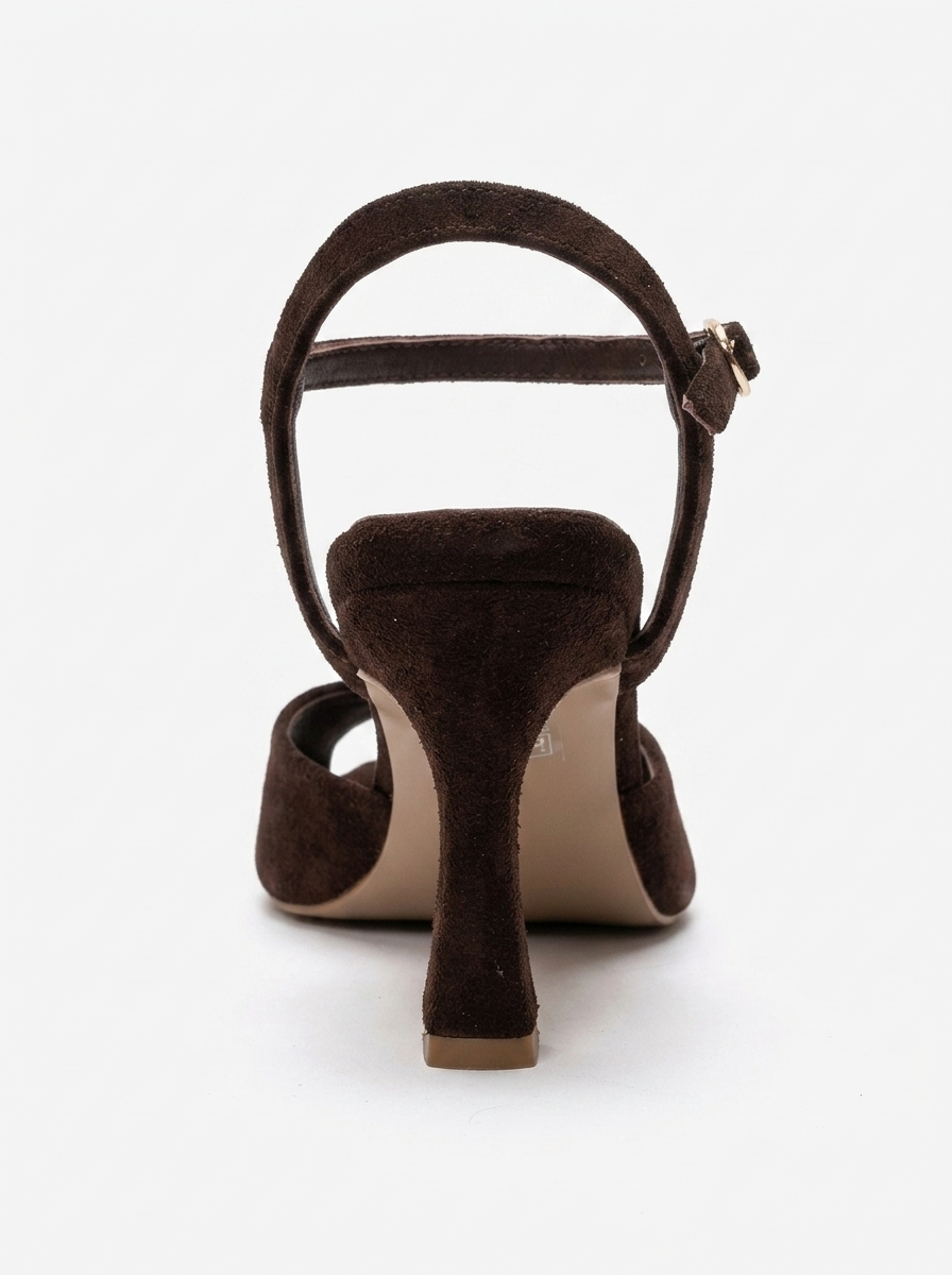ELVIA - Brown Genuine Leather Stiletto Pump (Women)