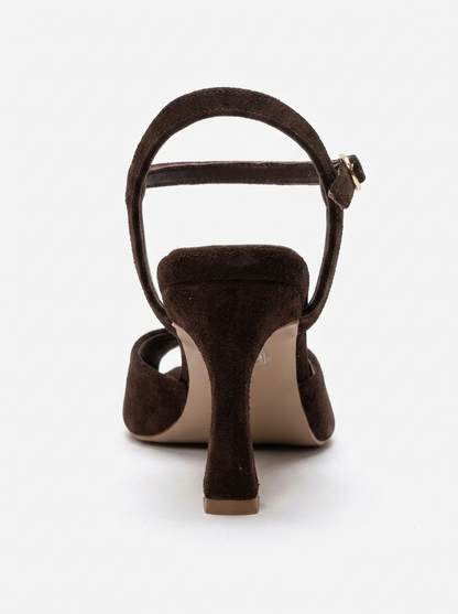 ELVIA - Brown Genuine Leather Stiletto Pump (Women)