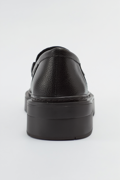 Simone - Black Bit Platform Loafers