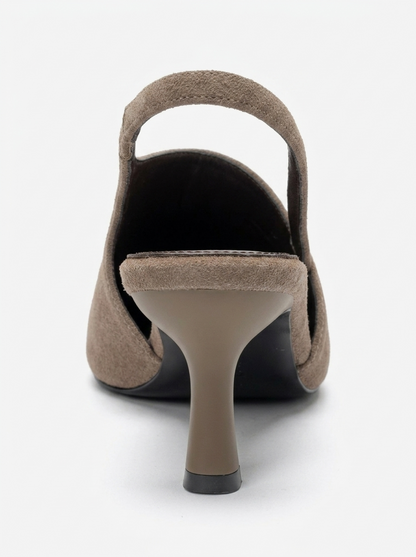 YAREL - Taupe Suede Stiletto Heel Shoe (Women)