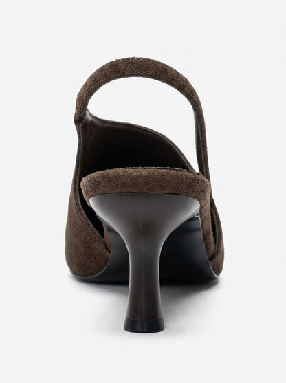 YAREL - Brown Pointed Toe Stiletto Pump (Women)