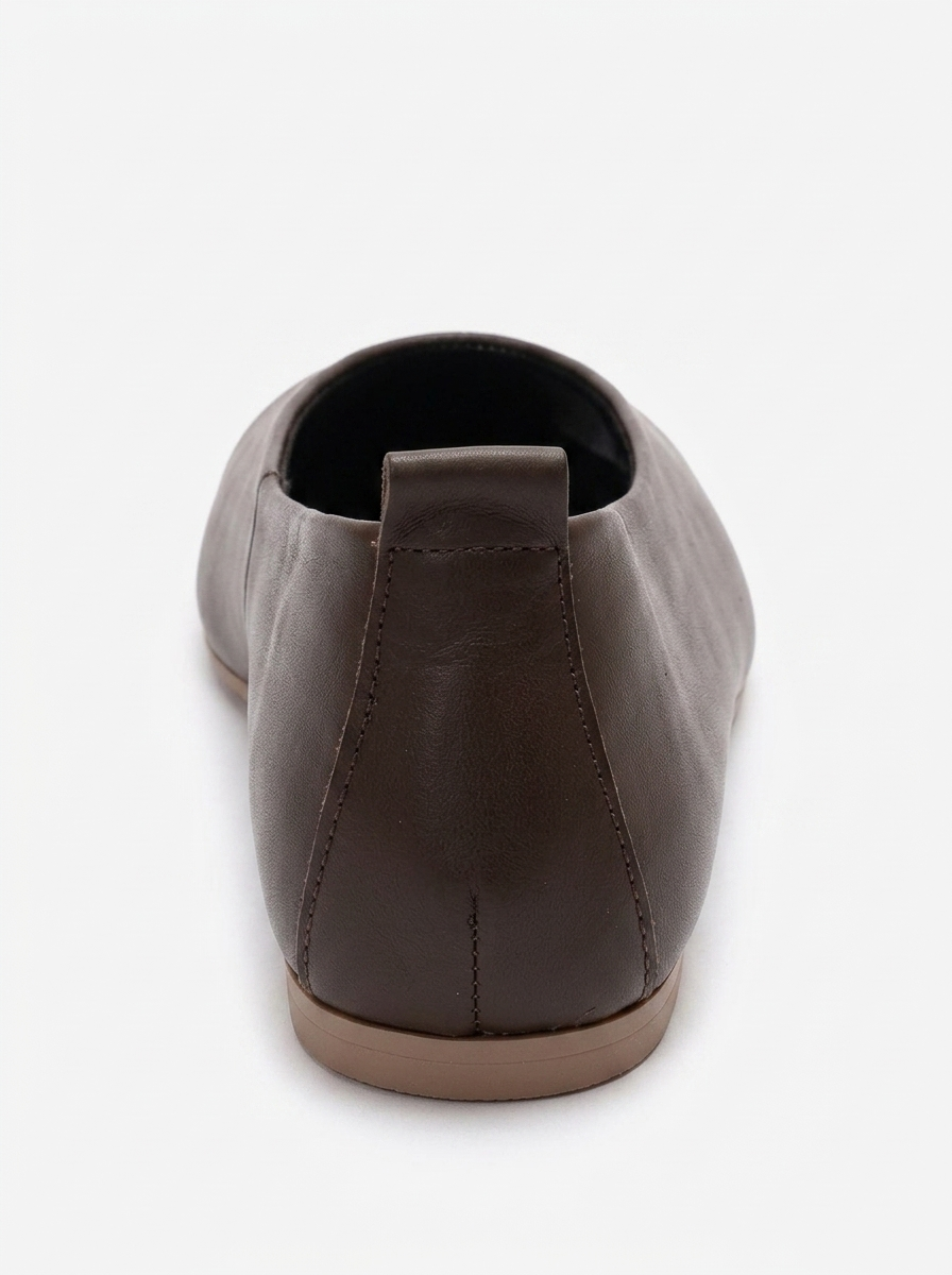 JENAS - Brown Genuine Leather Ballet Flat (Women)