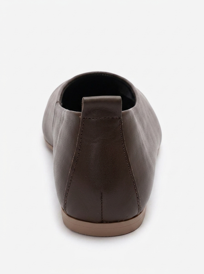 JENAS - Brown Genuine Leather Ballet Flat (Women)