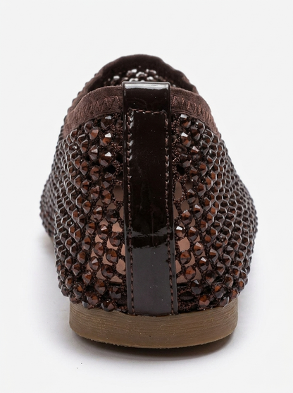 URELA - Brown Genuine Leather Ballet Flat (Women)