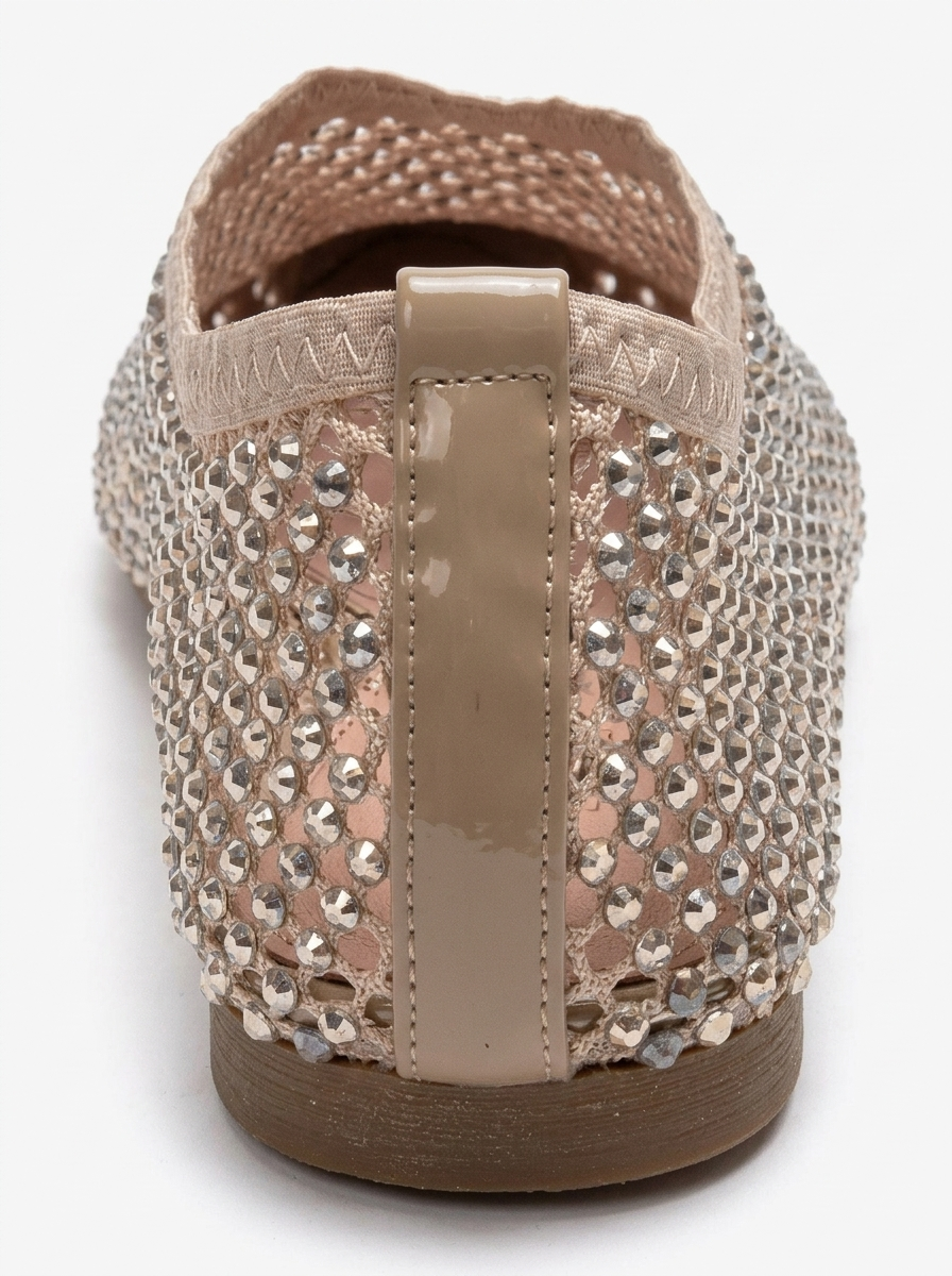 URELA - Beige Genuine Leather Ballet Flat (Women)