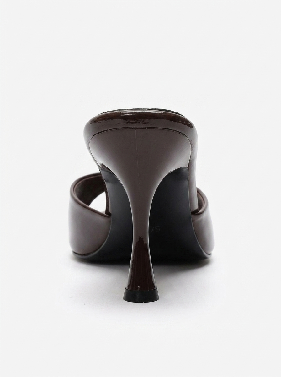 TIERA - Brown Thin Heel Mule (Women)