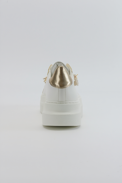 Ater - Zapatillas con Hebilla de Abeja Blanca (Mujer)