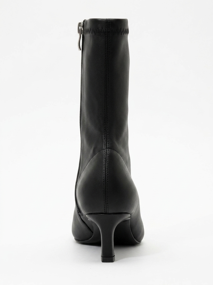 Lewin Black Pointed Toe Stiletto Boot (Women)
