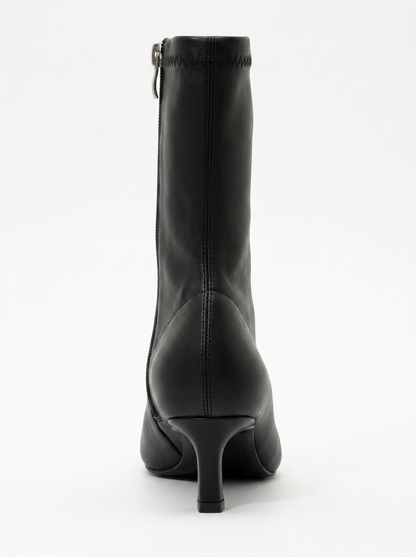 Lewin Black Pointed Toe Stiletto Boot (Women)