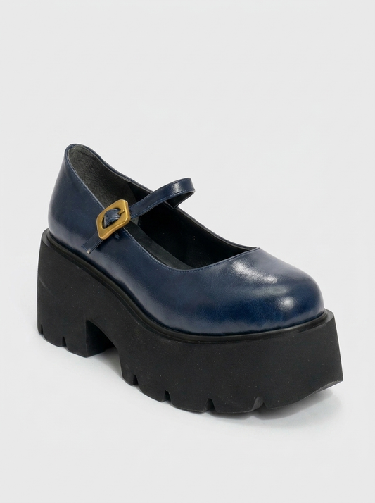 Linley Navy Platform Loafer (Women)