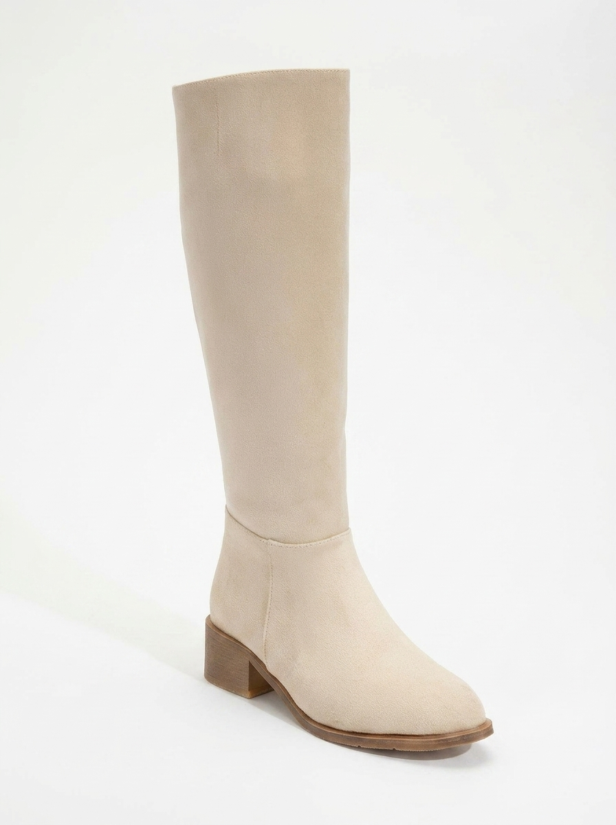 Bota alta hasta la rodilla Svetlo con cremallera trasera - Beige (Mujer)
