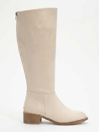 Bota alta hasta la rodilla Svetlo con cremallera trasera - Beige (Mujer)