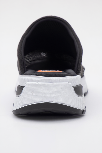 GLEA Black Mesh Rhinestone Mules (Women)