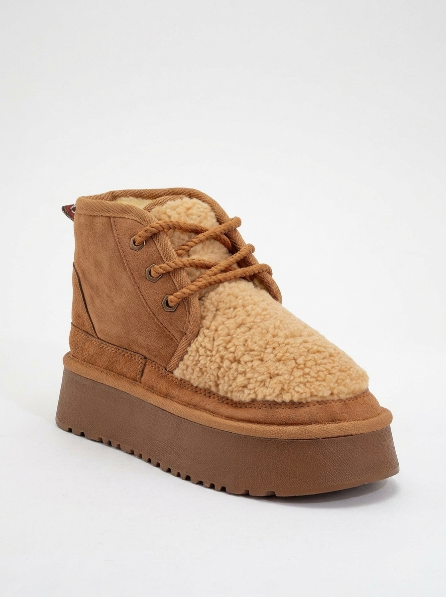 Tyson - Bota de cordones coñac (Mujer)