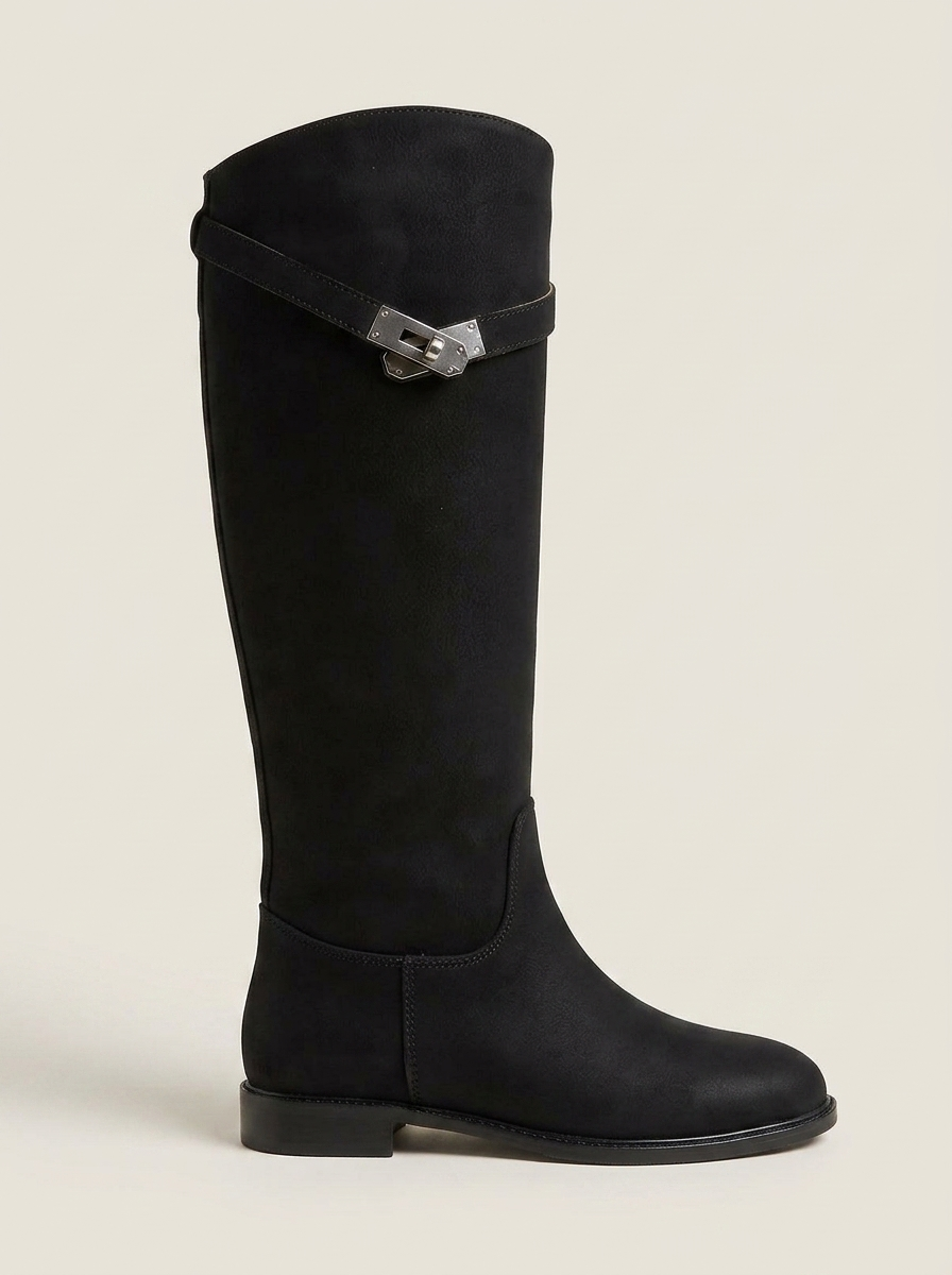 Bota de montar Yoko de nubuc negro (mujer)