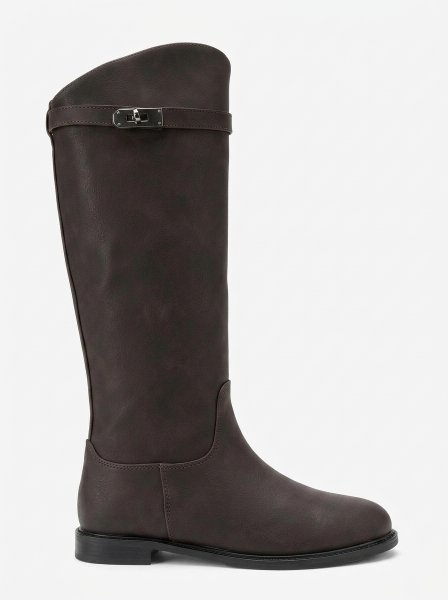 Yoko Brown Nubuck Riding Boot (Women)