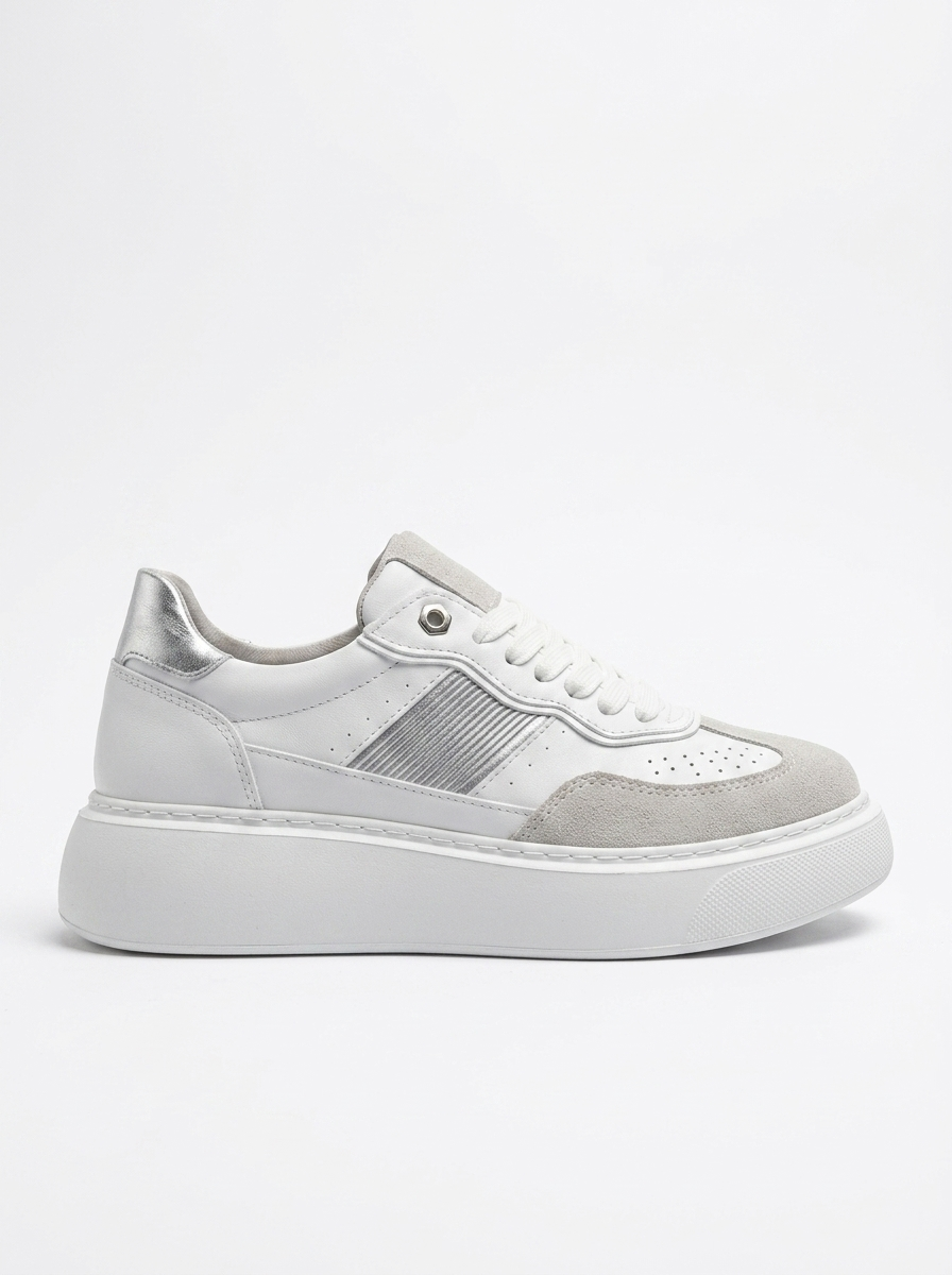Venetia - Zapatillas deportivas blancas y grises (mujer)