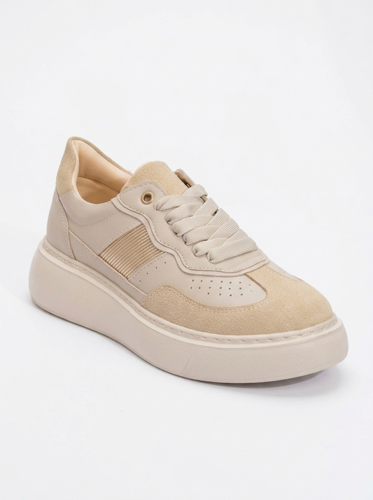 Venetia - Beige Sport Sneakers (Women)
