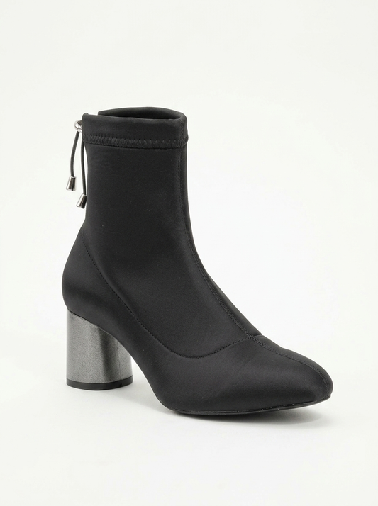 Landes - Black Scuba Block Heel Boot (Women)