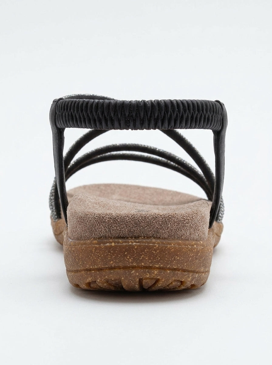 Ever Black Embellished Sandal (Women)