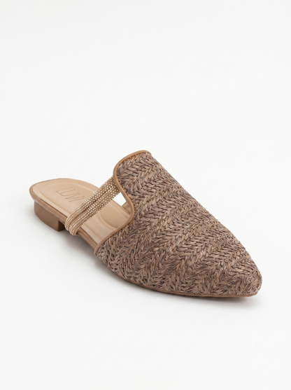 Pesa - Pantuflas Marrones Tejidas (Mujer)